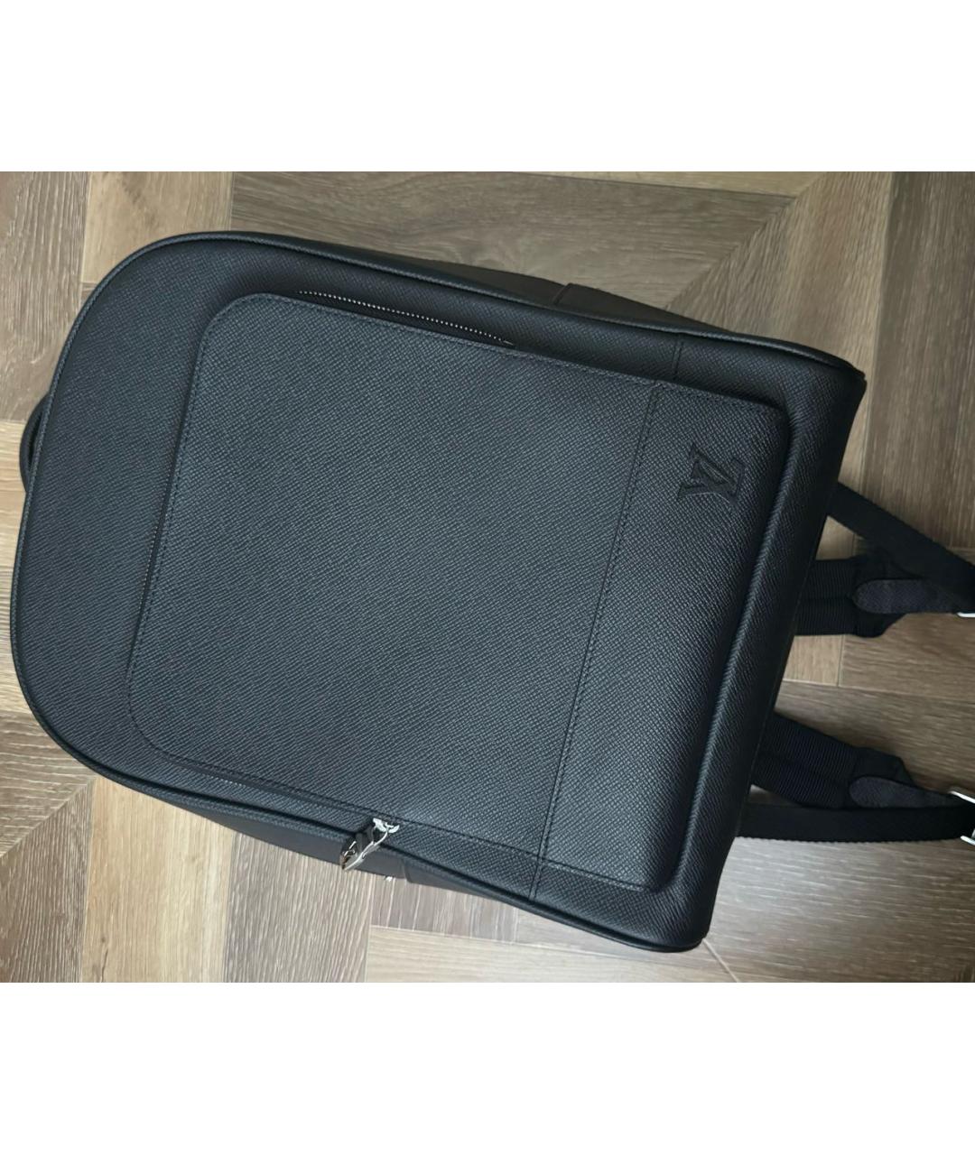 LOUIS VUITTON Черный кожаный рюкзак, фото 4