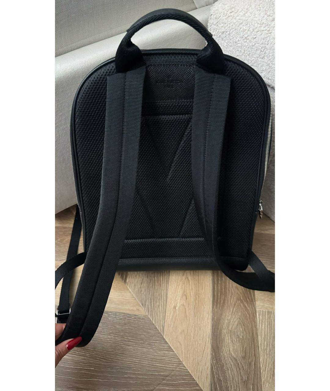 LOUIS VUITTON Черный кожаный рюкзак, фото 3