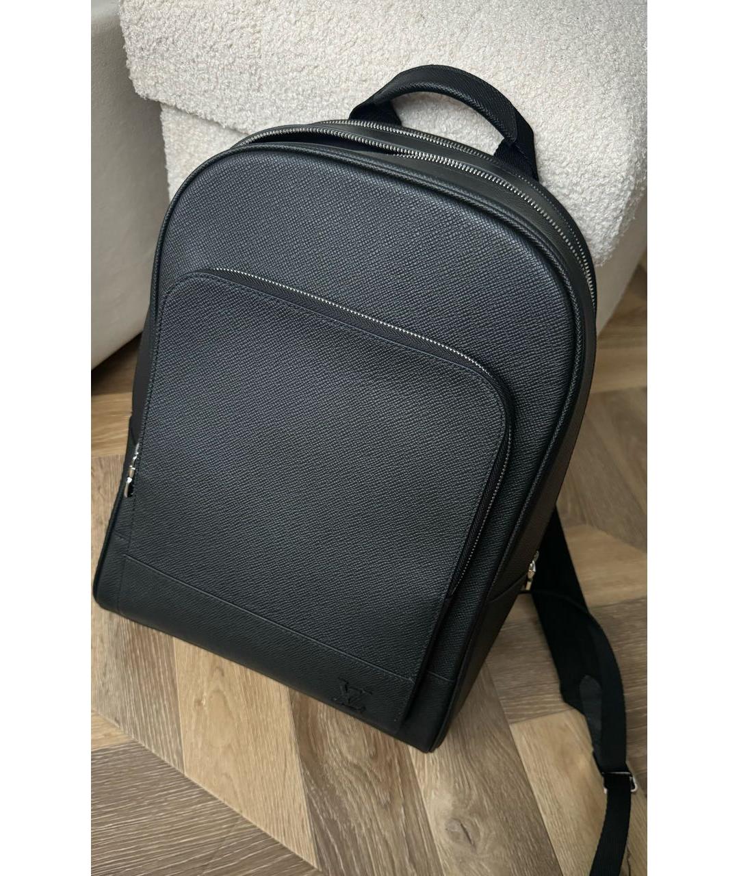 LOUIS VUITTON Черный кожаный рюкзак, фото 5