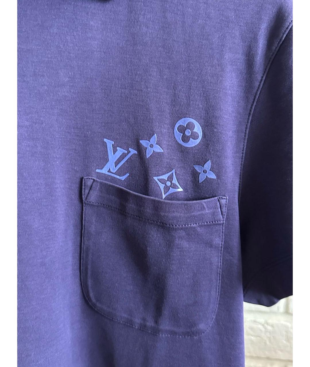 LOUIS VUITTON Фиолетовое хлопковое поло с коротким рукавом, фото 5