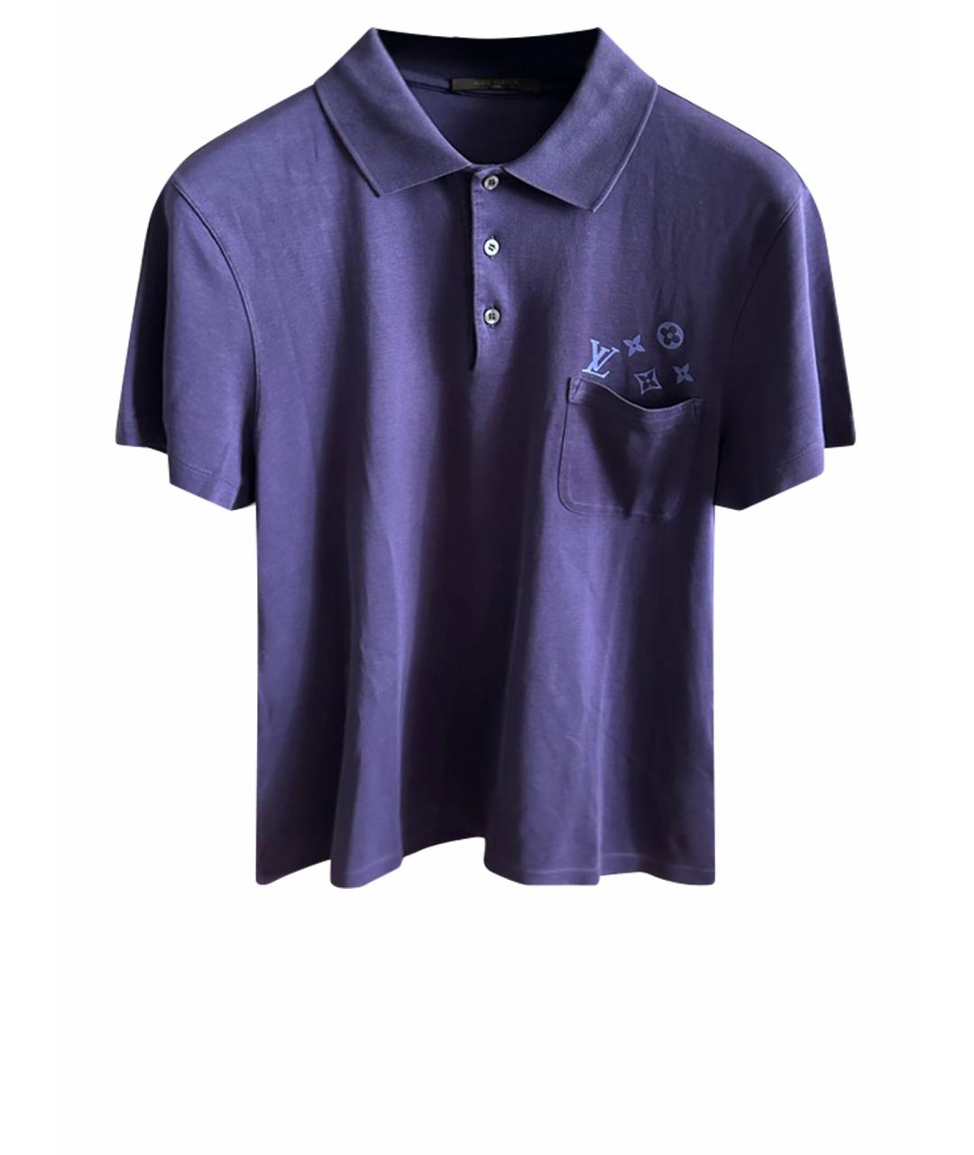 LOUIS VUITTON Фиолетовое хлопковое поло с коротким рукавом, фото 1