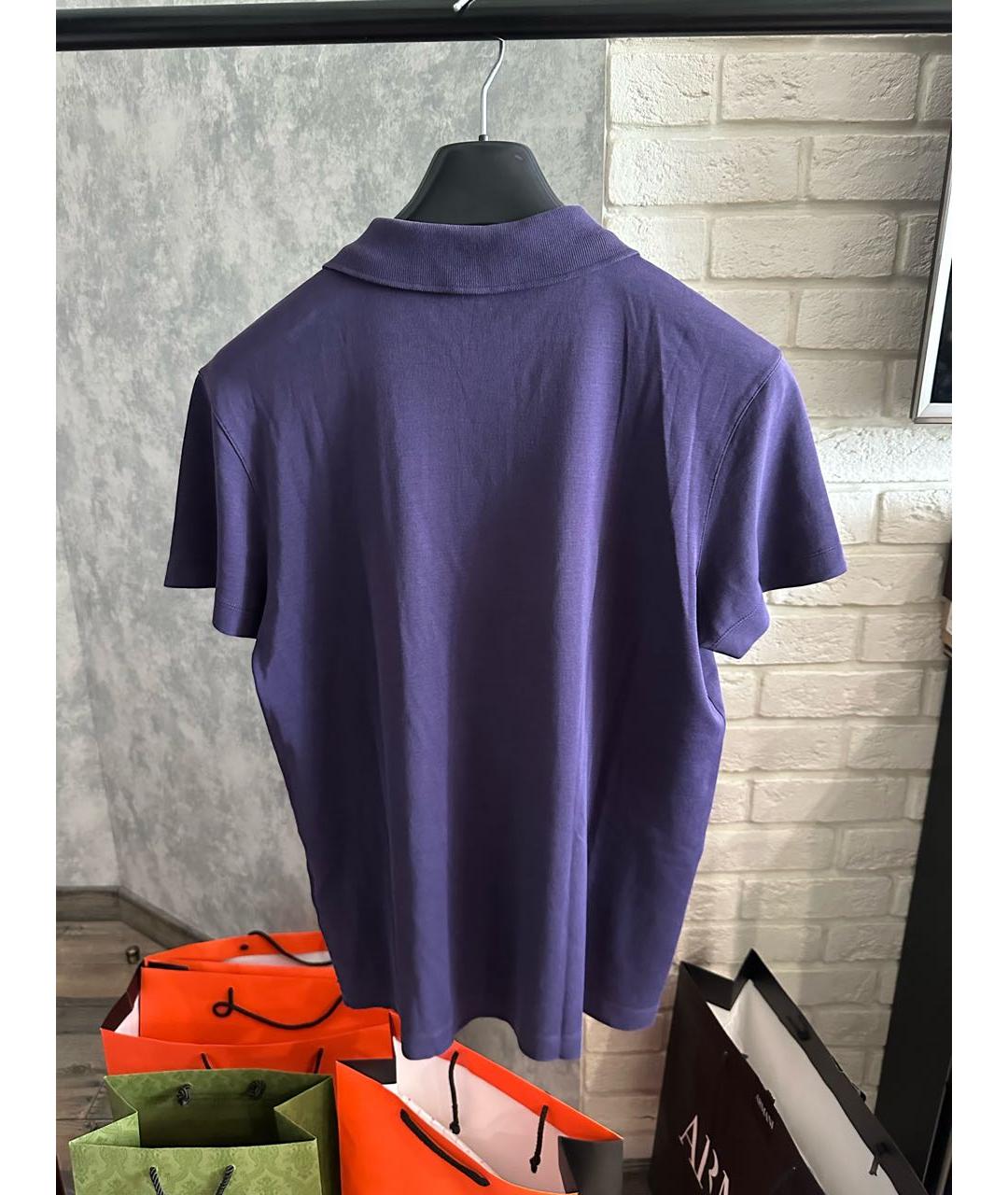 LOUIS VUITTON Фиолетовое хлопковое поло с коротким рукавом, фото 3