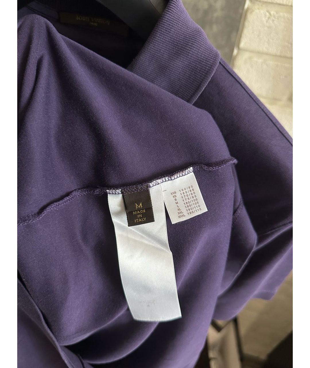 LOUIS VUITTON Фиолетовое хлопковое поло с коротким рукавом, фото 6