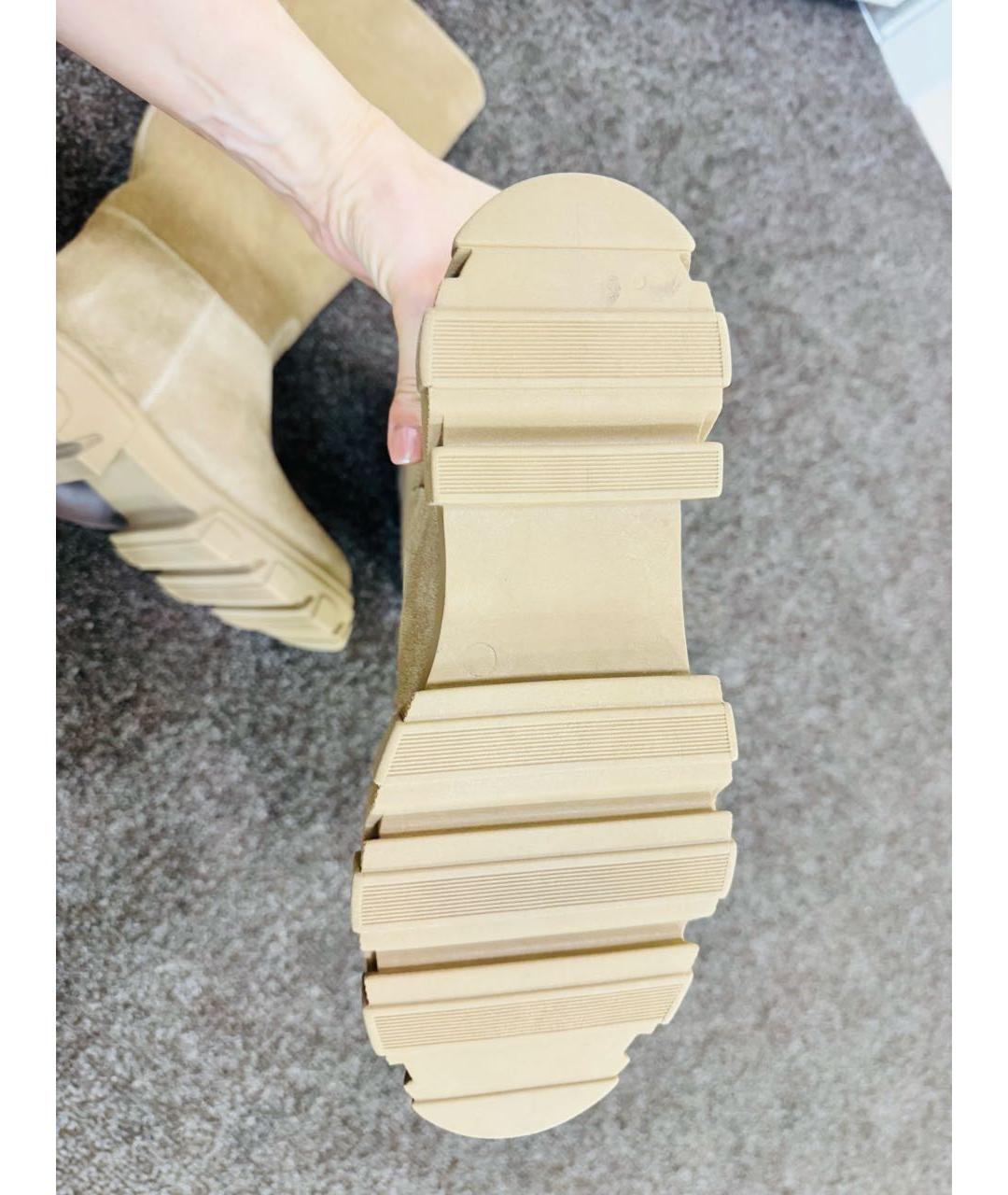 GIABORGHINI Бежевые замшевые сапоги, фото 4