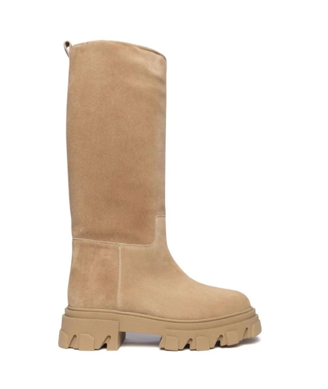 GIABORGHINI Бежевые замшевые сапоги, фото 1