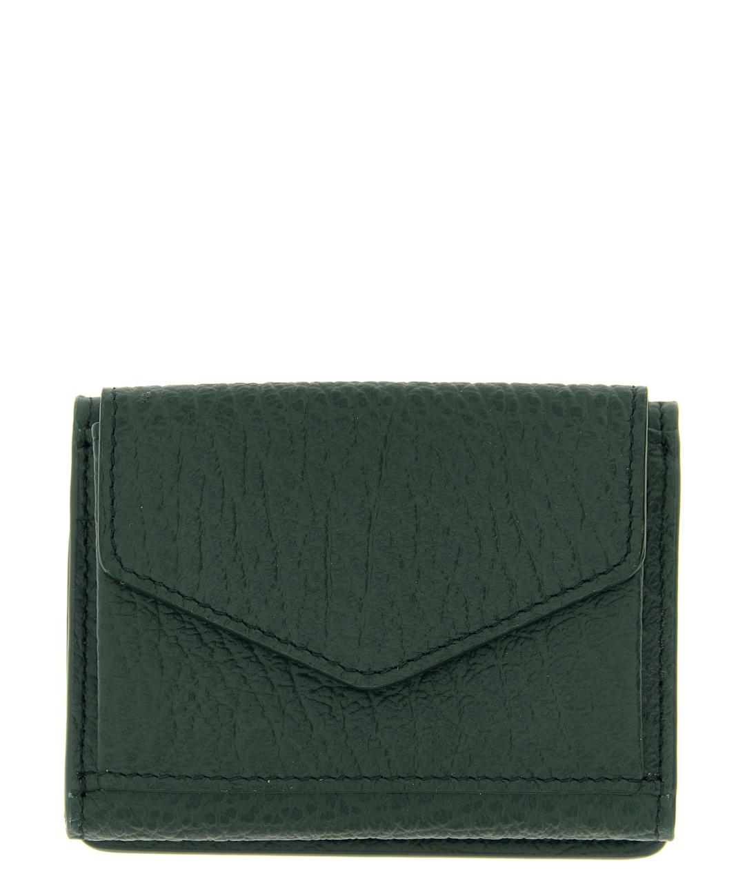 MAISON MARGIELA Зеленый кожаный кошелек, фото 1
