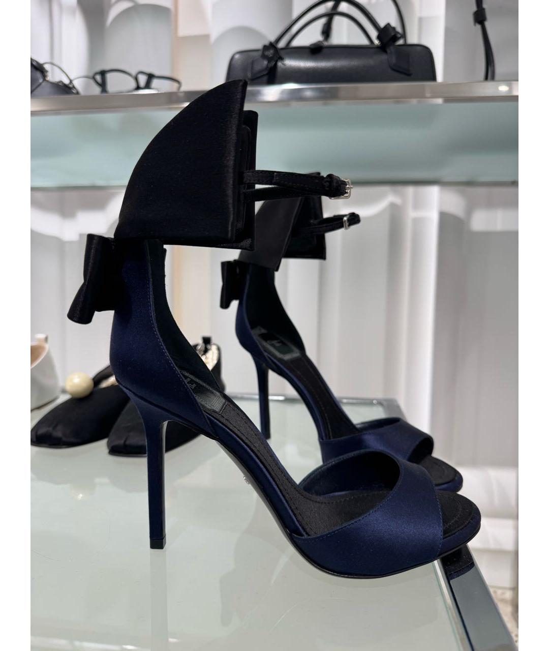 CHRISTIAN DIOR Темно-синие босоножки, фото 2