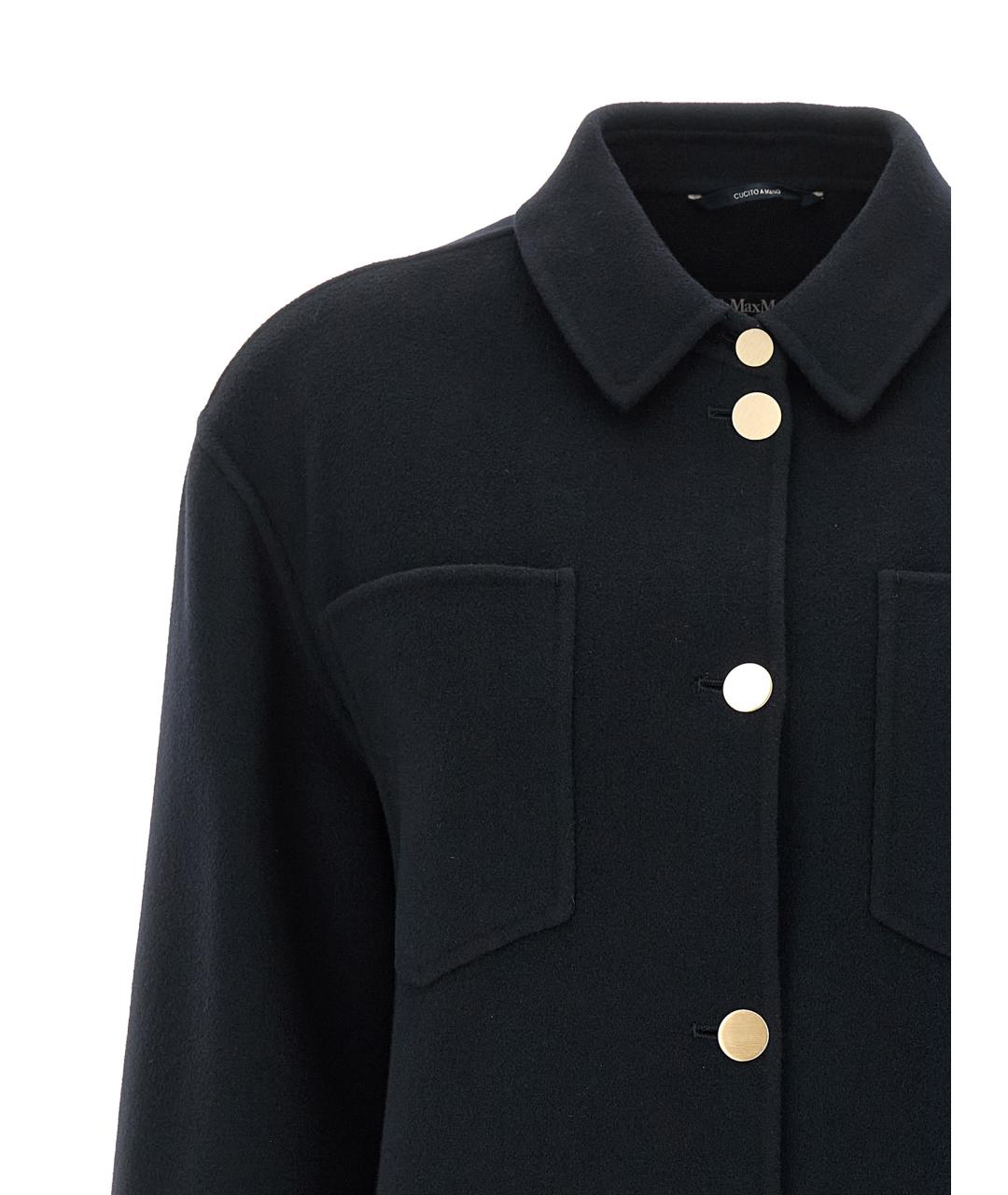 'S MAX MARA Синяя шерстяная блузы, фото 3