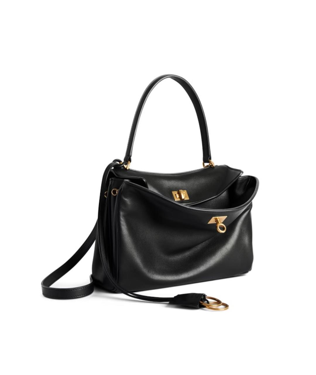 BALENCIAGA Черная кожаная сумка с короткими ручками, фото 2