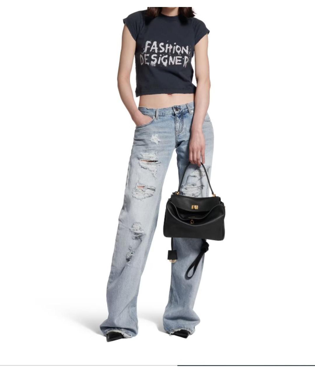 BALENCIAGA Черная кожаная сумка с короткими ручками, фото 7