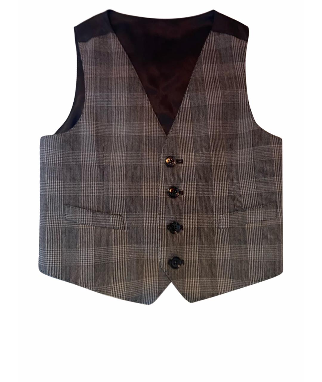 DOLCE & GABBANA KIDS Серый шерстяной жакет / жилет, фото 1