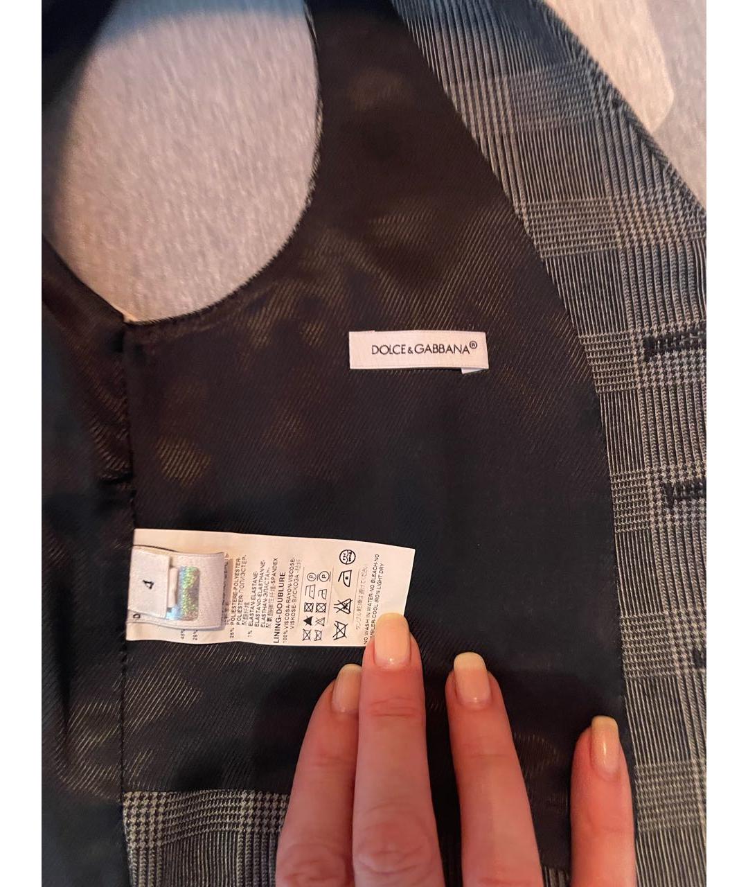 DOLCE & GABBANA KIDS Серый шерстяной жакет / жилет, фото 3