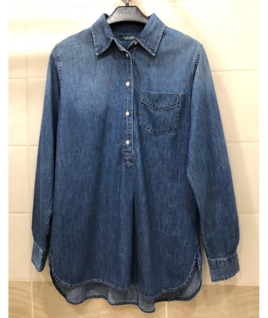 RALPH LAUREN Синяя хлопковая рубашка, фото 9