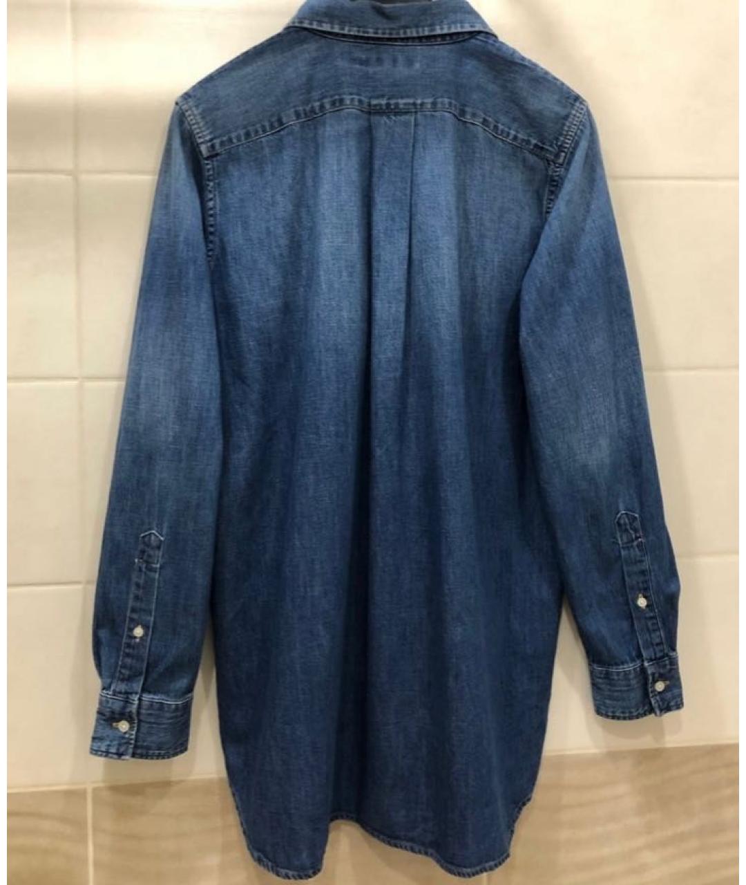 RALPH LAUREN Синяя хлопковая рубашка, фото 3