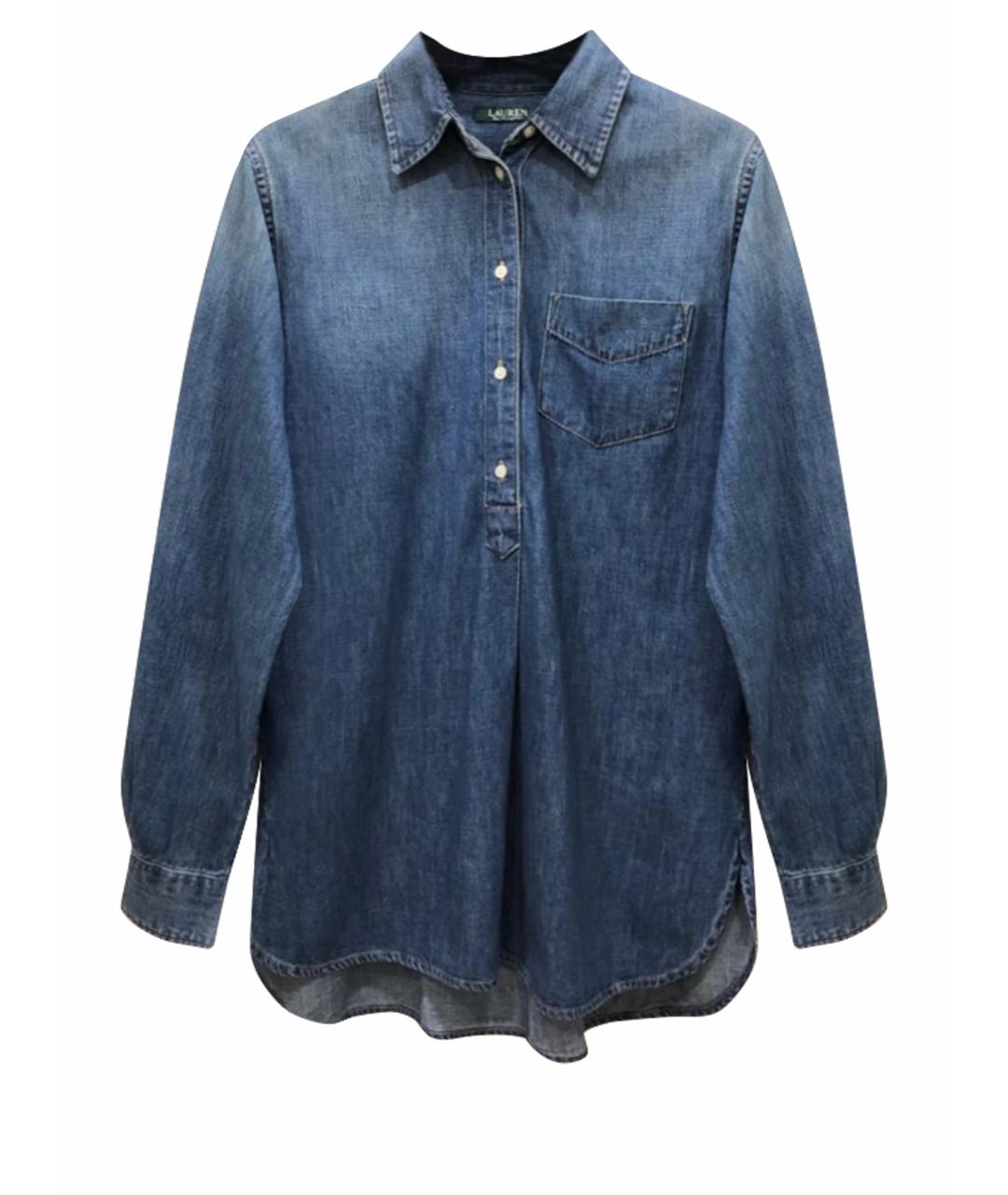 RALPH LAUREN Синяя хлопковая рубашка, фото 1