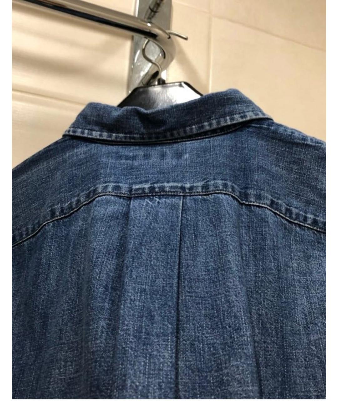 RALPH LAUREN Синяя хлопковая рубашка, фото 8