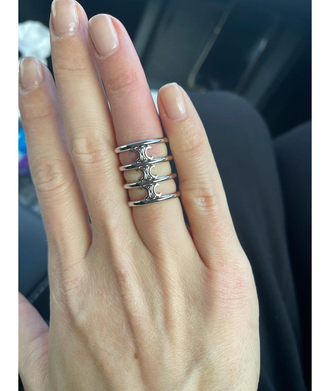 CELINE Серебряное латунное кольцо, фото 4