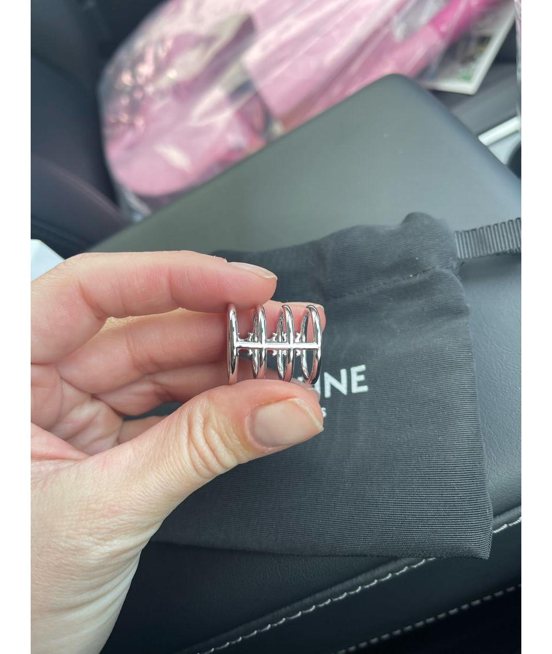 CELINE Серебряное латунное кольцо, фото 2