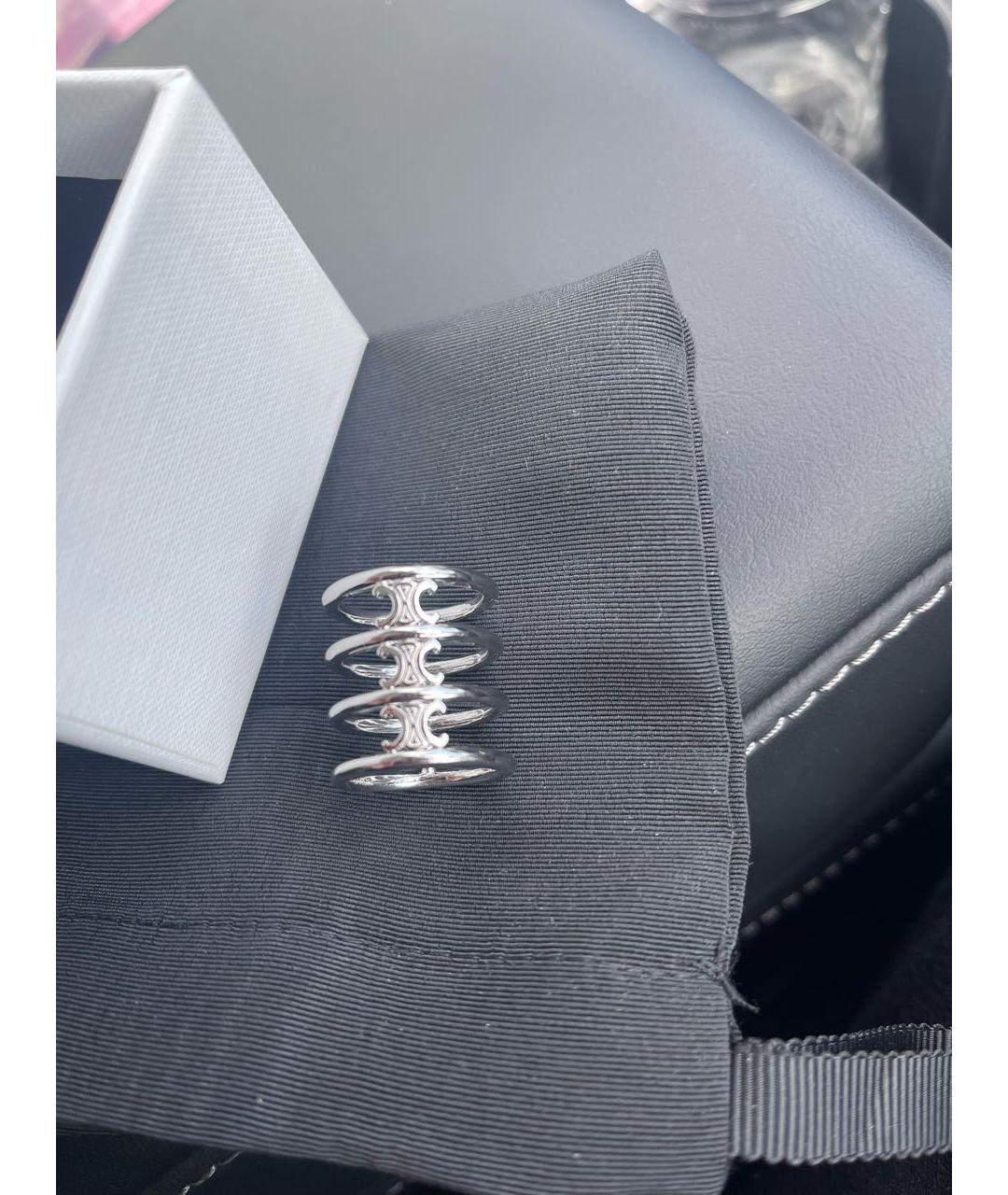 CELINE Серебряное латунное кольцо, фото 5