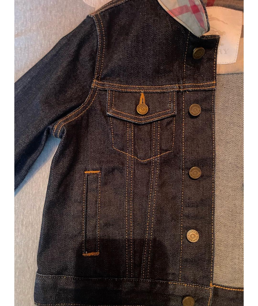 BURBERRY Темно-синий деним жакет / жилет, фото 4