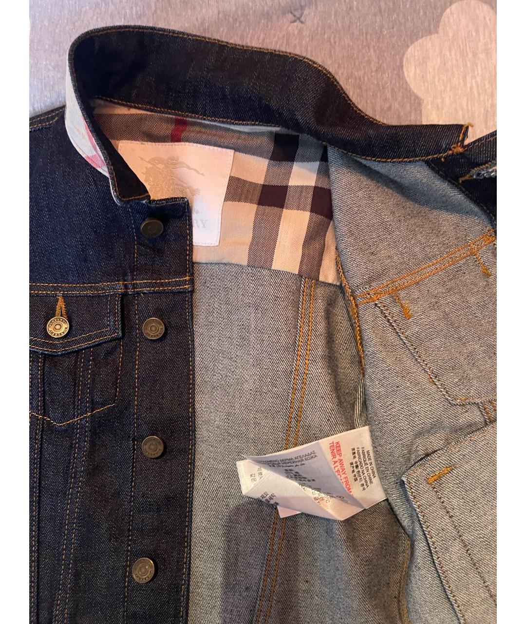 BURBERRY Темно-синий деним жакет / жилет, фото 3