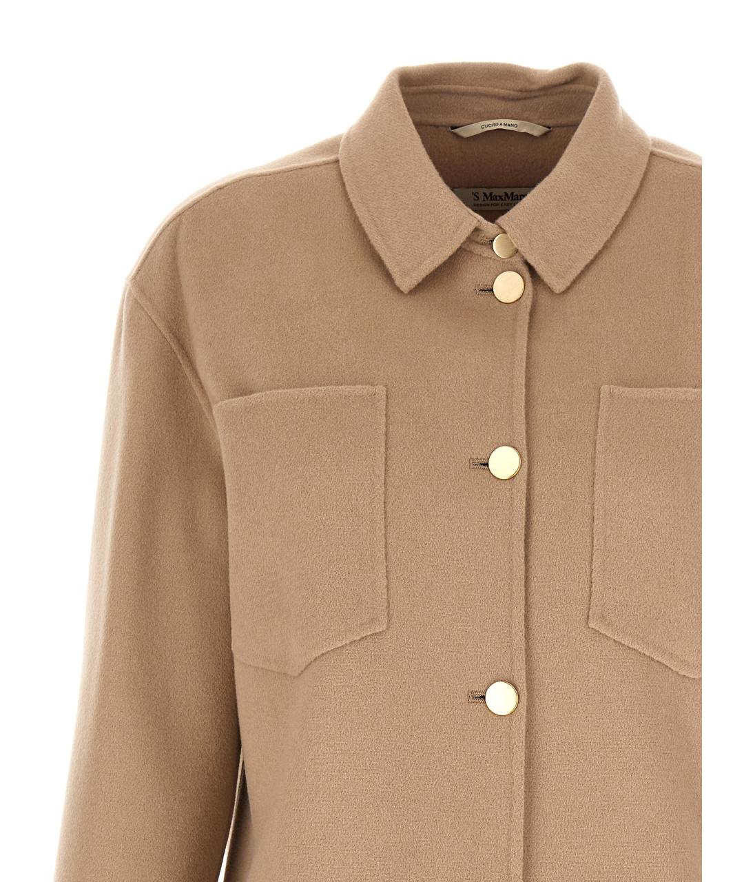 'S MAX MARA Бежевая шерстяная блузы, фото 3