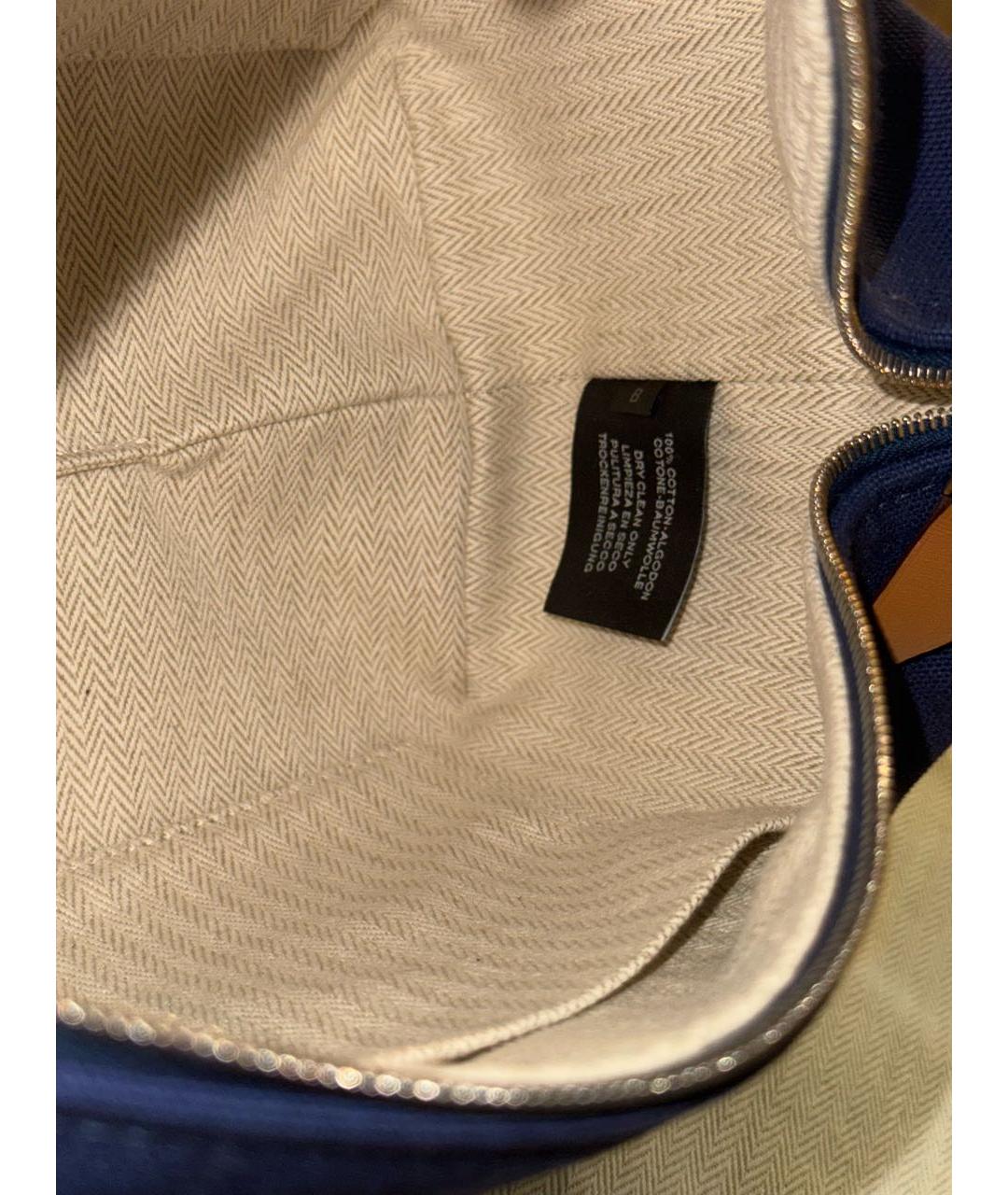 HERMES Синяя тканевая косметичка, фото 7