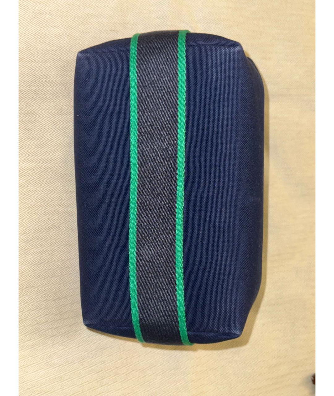 HERMES Синяя тканевая косметичка, фото 4