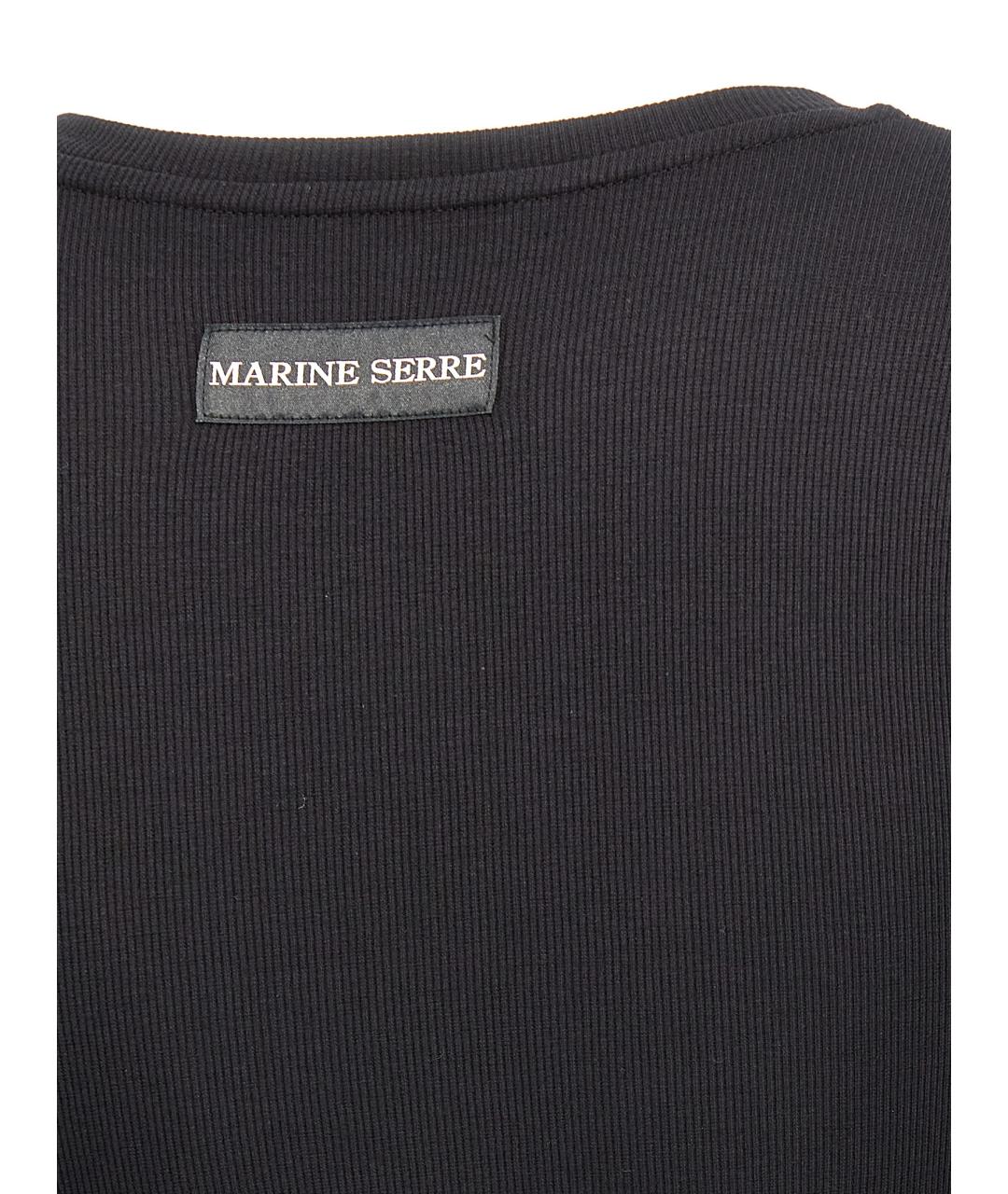 MARINE SERRE Черное хлопковое платье, фото 4