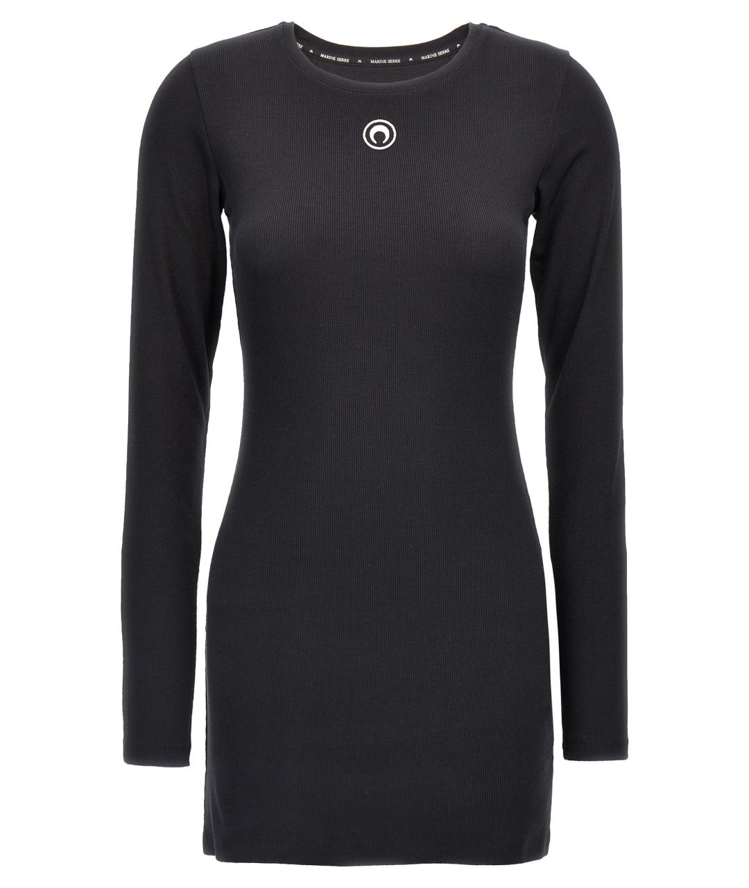 MARINE SERRE Черное хлопковое платье, фото 1
