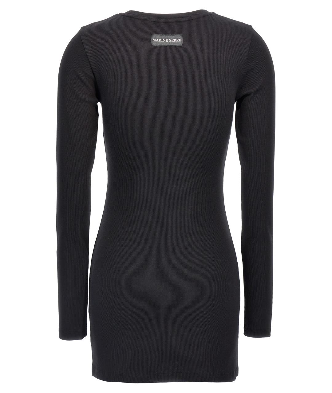 MARINE SERRE Черное хлопковое платье, фото 2