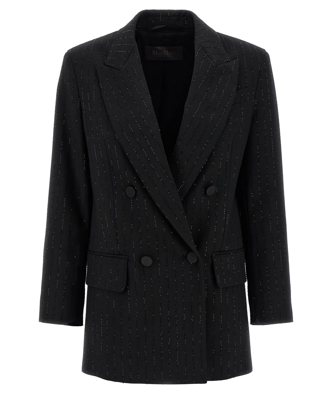 MAX MARA Черный шерстяной жакет/пиджак, фото 1