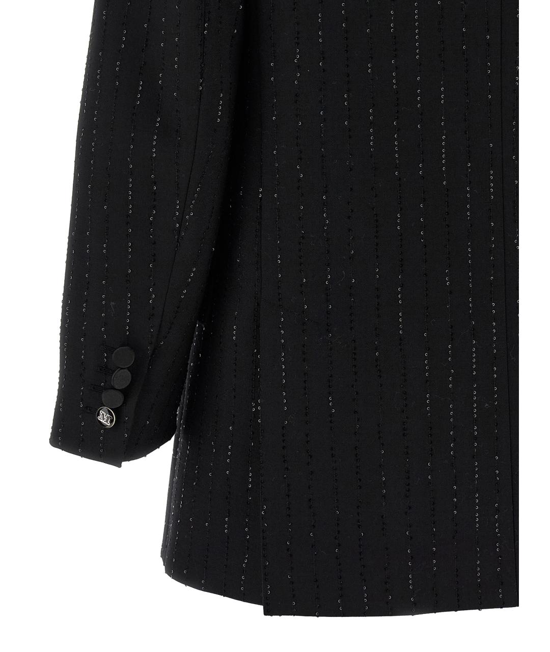 MAX MARA Черный шерстяной жакет/пиджак, фото 4