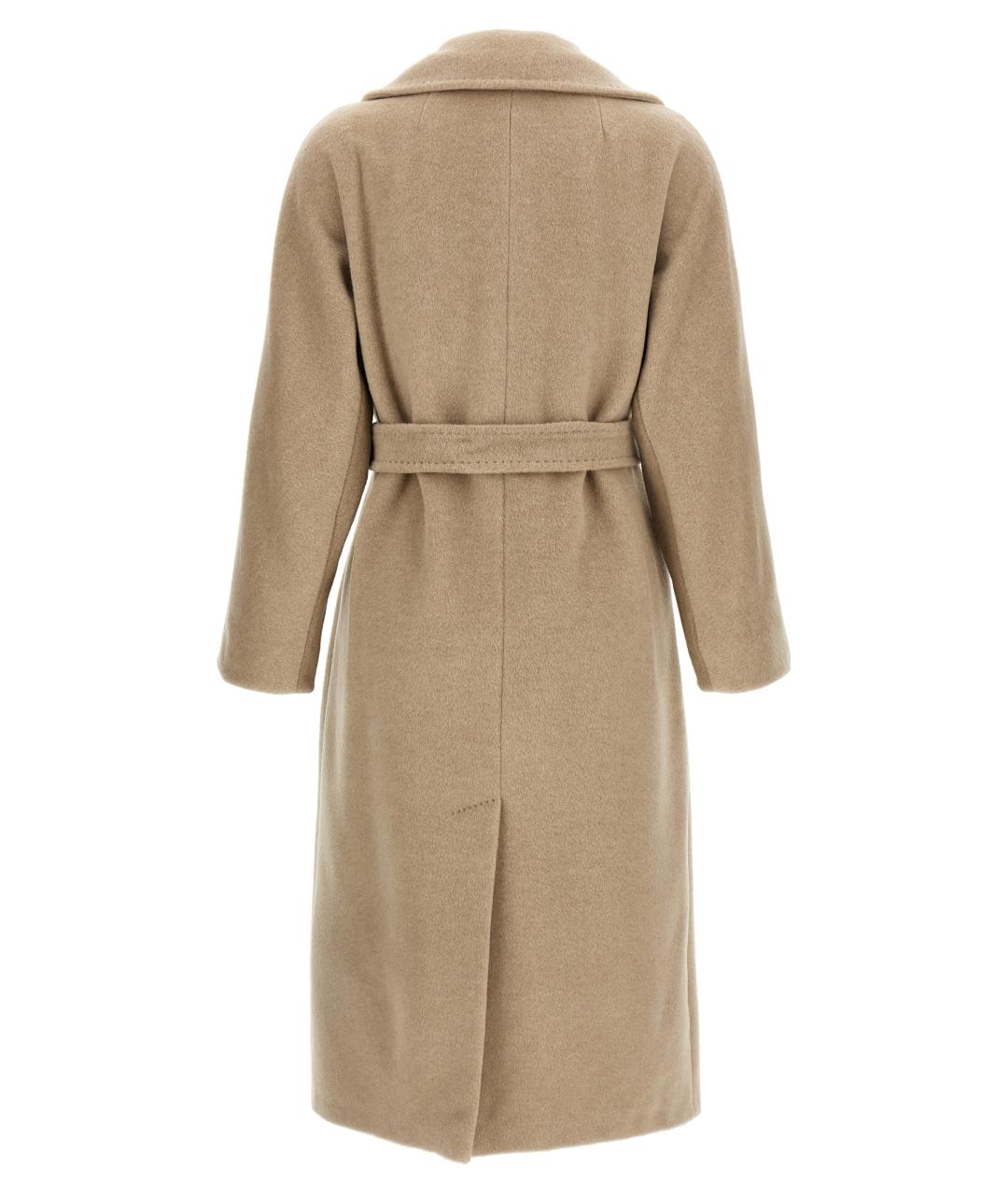 WEEKEND MAX MARA Бежевый шерстяной тренч/плащ, фото 2