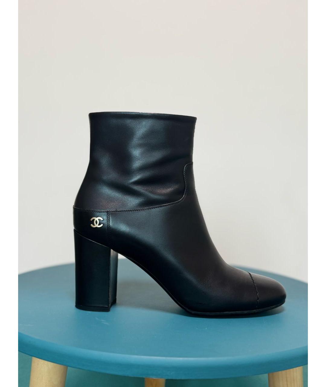 CHANEL Черные кожаные ботильоны, фото 7