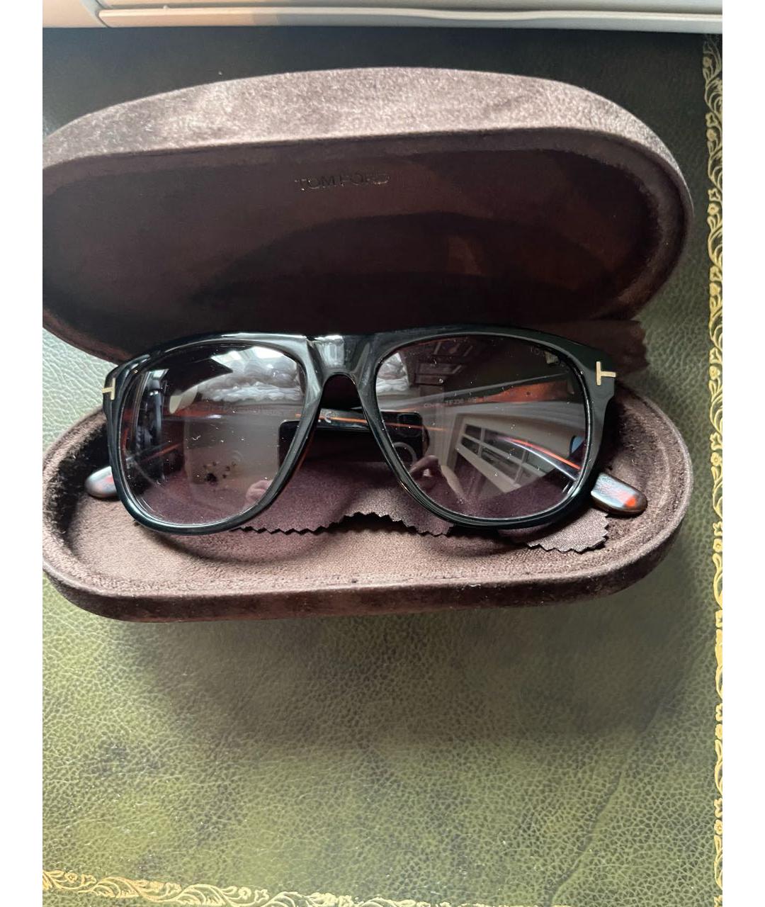 TOM FORD Коричневые пластиковые солнцезащитные очки, фото 5