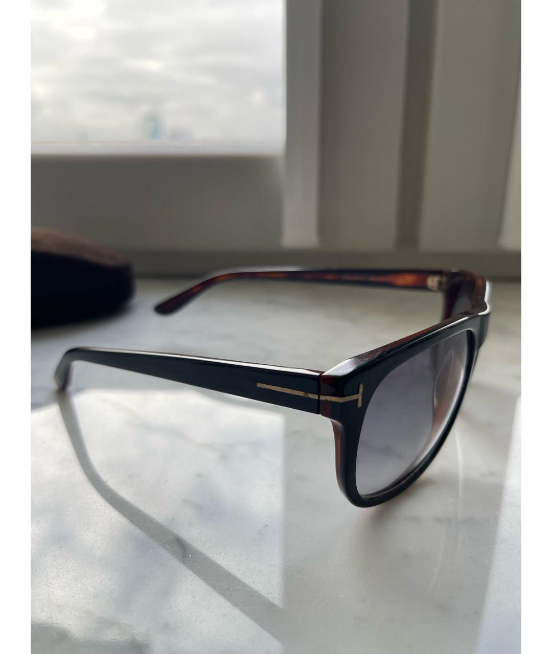 TOM FORD Коричневые пластиковые солнцезащитные очки, фото 2