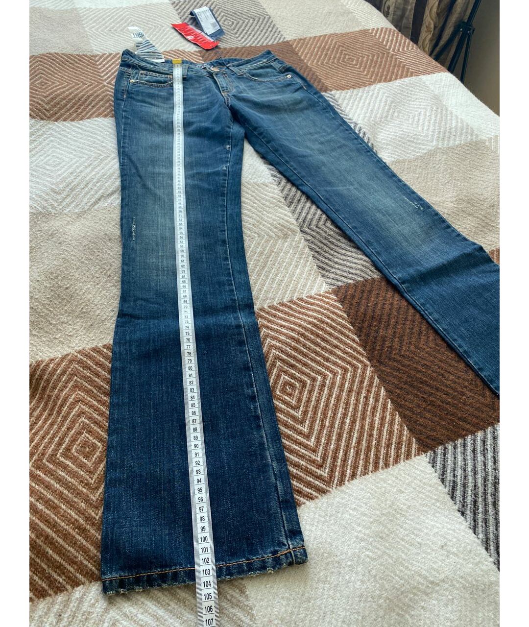 JEAN PAUL GAULTIER Синие хлопковые прямые джинсы, фото 5
