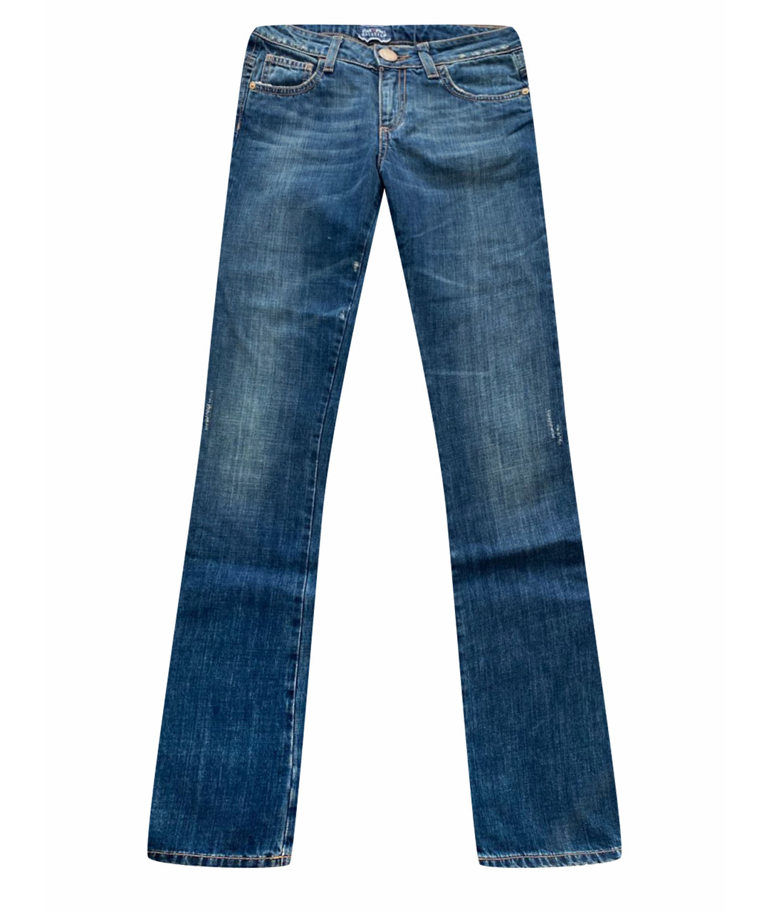 JEAN PAUL GAULTIER Синие хлопковые прямые джинсы, фото 1