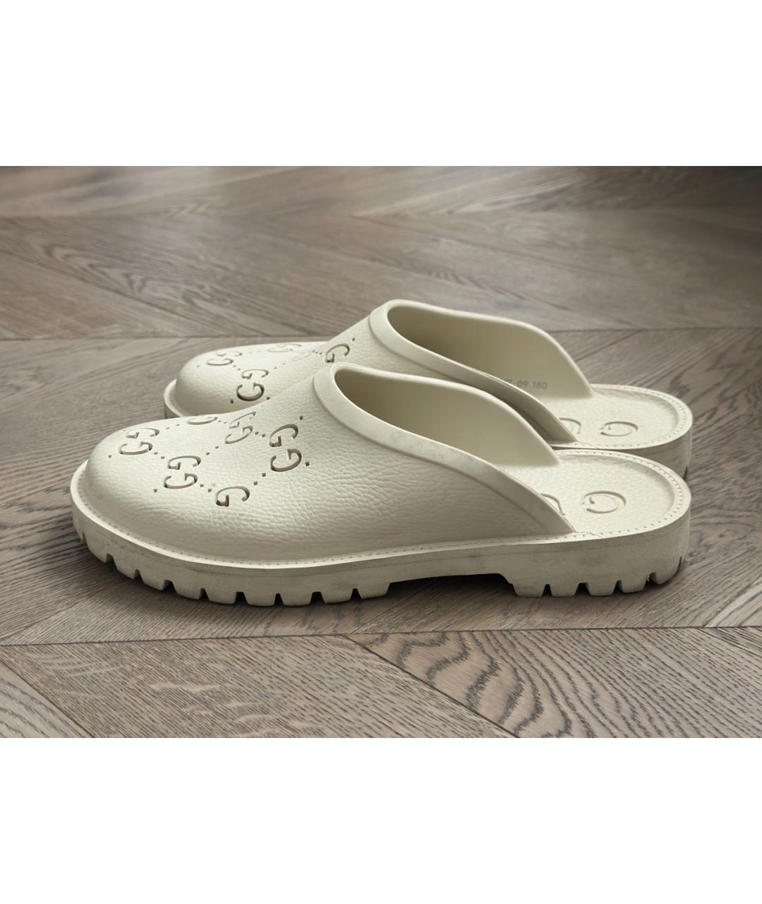 GUCCI Бежевые кожаные сандалии, фото 3