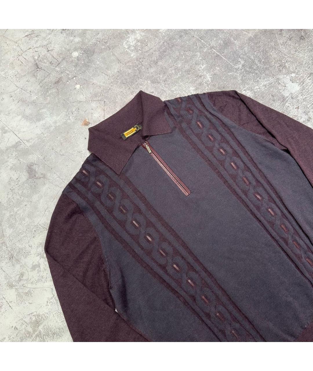 ZILLI Бордовый кашемировый джемпер / свитер, фото 2