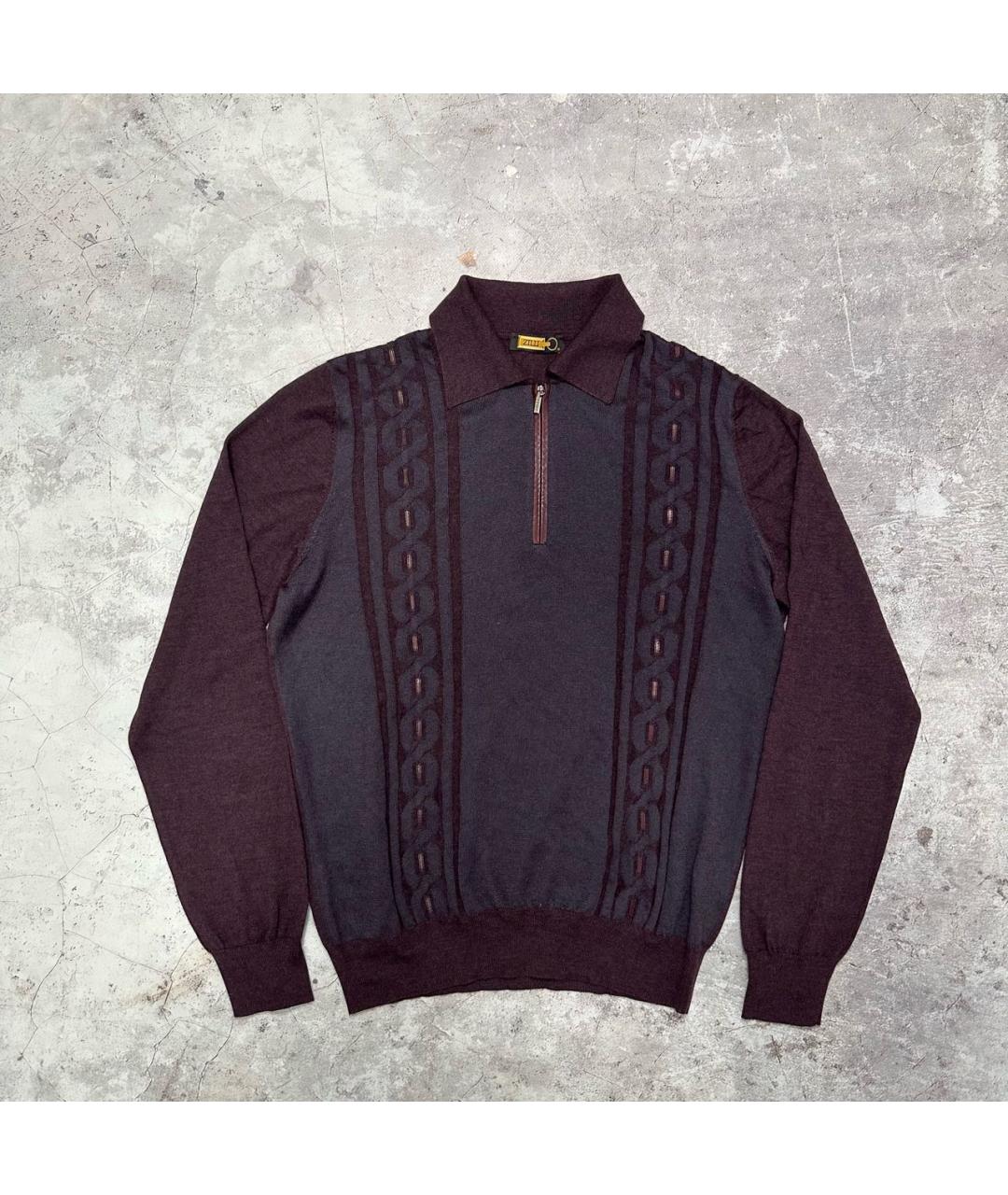 ZILLI Бордовый кашемировый джемпер / свитер, фото 8