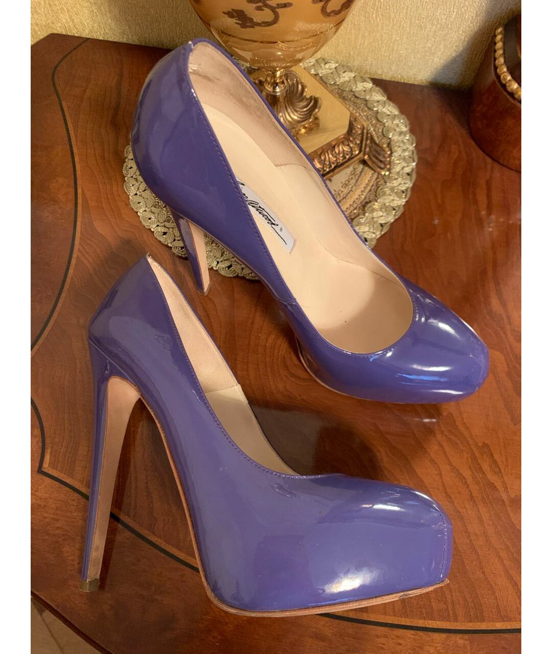 BRIAN ATWOOD Фиолетовые туфли из лакированной кожи, фото 7