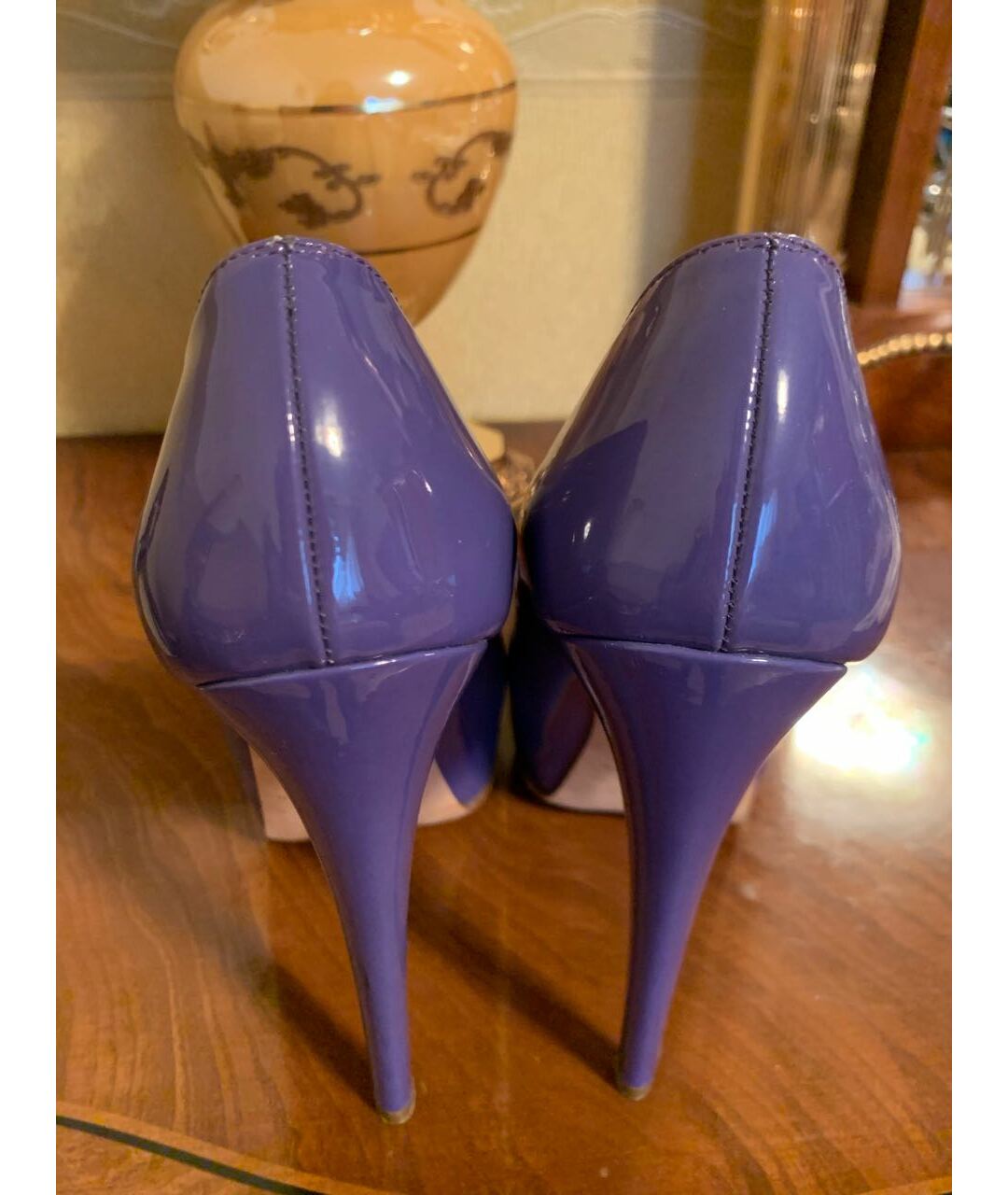 BRIAN ATWOOD Фиолетовые туфли из лакированной кожи, фото 5
