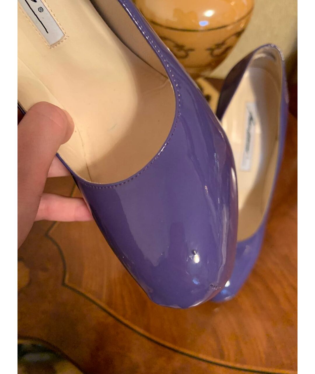 BRIAN ATWOOD Фиолетовые туфли из лакированной кожи, фото 4