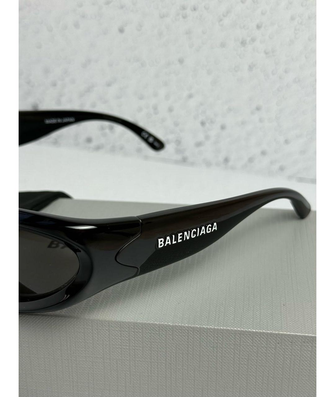 BALENCIAGA Черные пластиковые солнцезащитные очки, фото 2