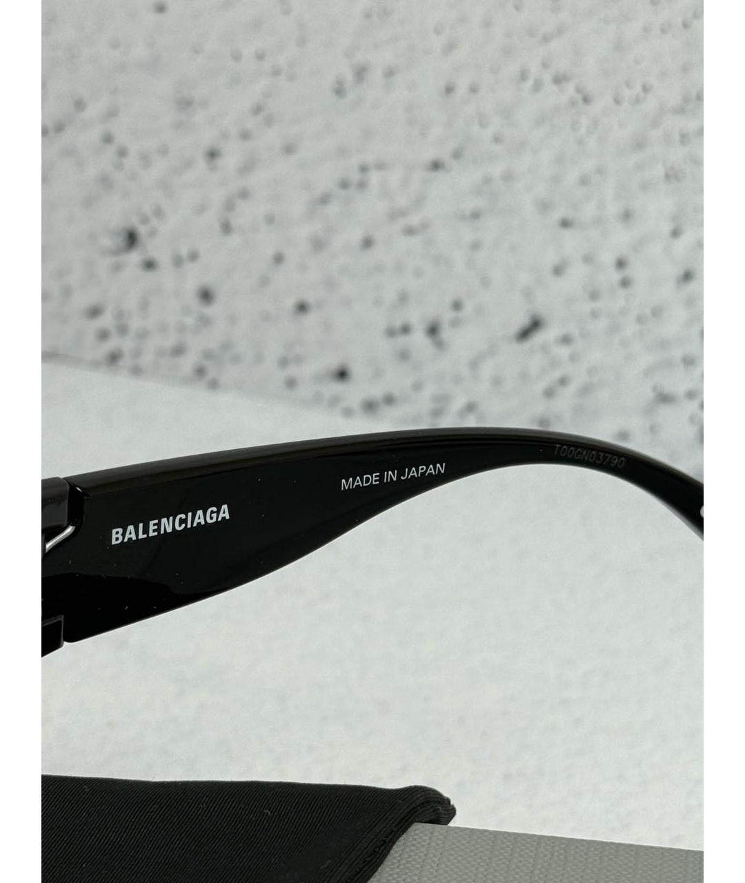 BALENCIAGA Черные пластиковые солнцезащитные очки, фото 4