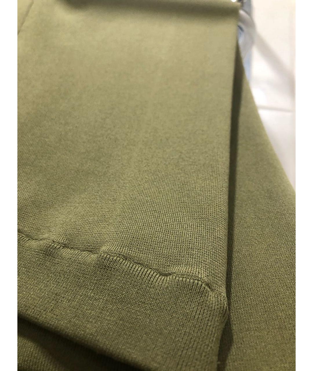 TWIN-SET Хаки вискозные брюки широкие, фото 7