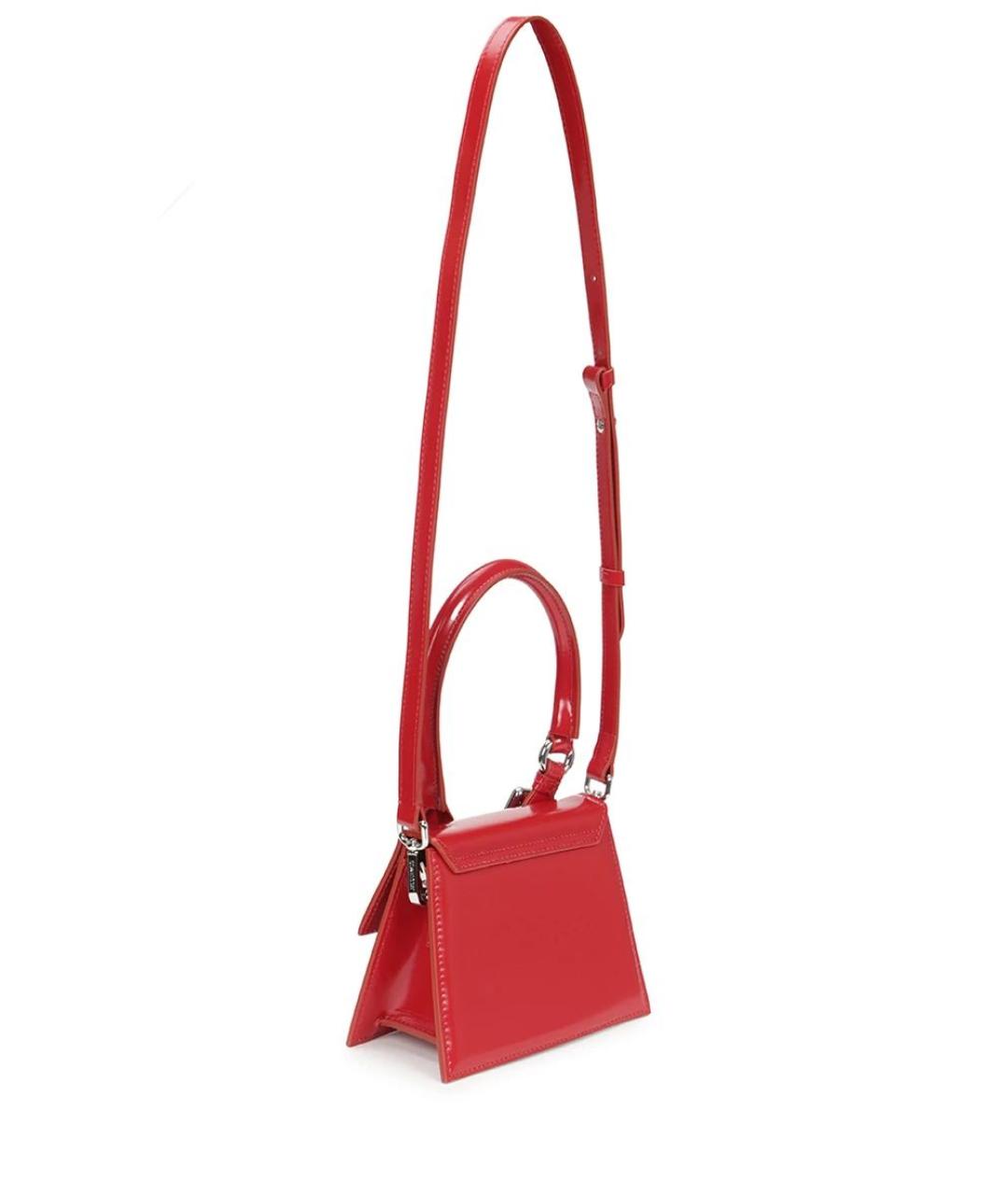 JACQUEMUS Красная сумка через плечо из лакированной кожи, фото 5