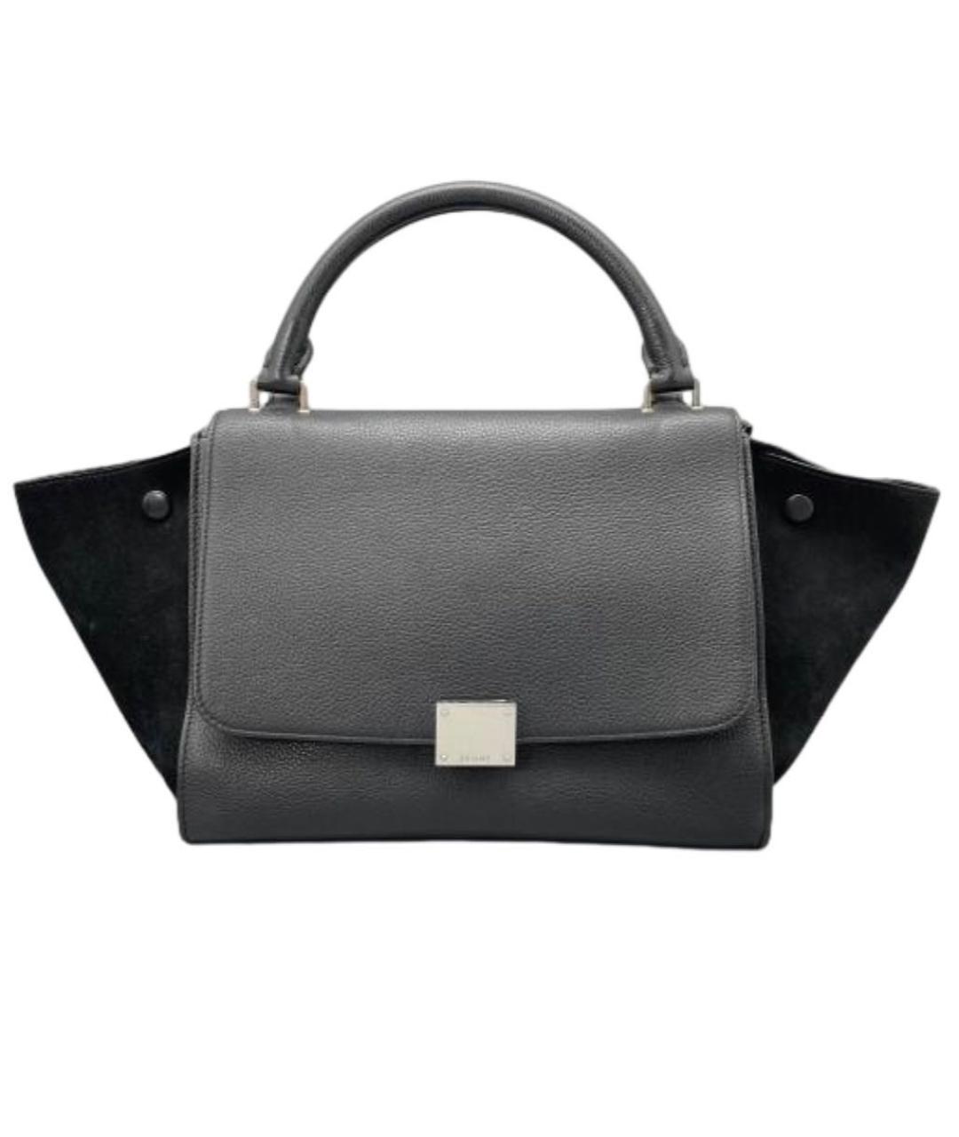 CELINE Черная кожаная сумка тоут, фото 1